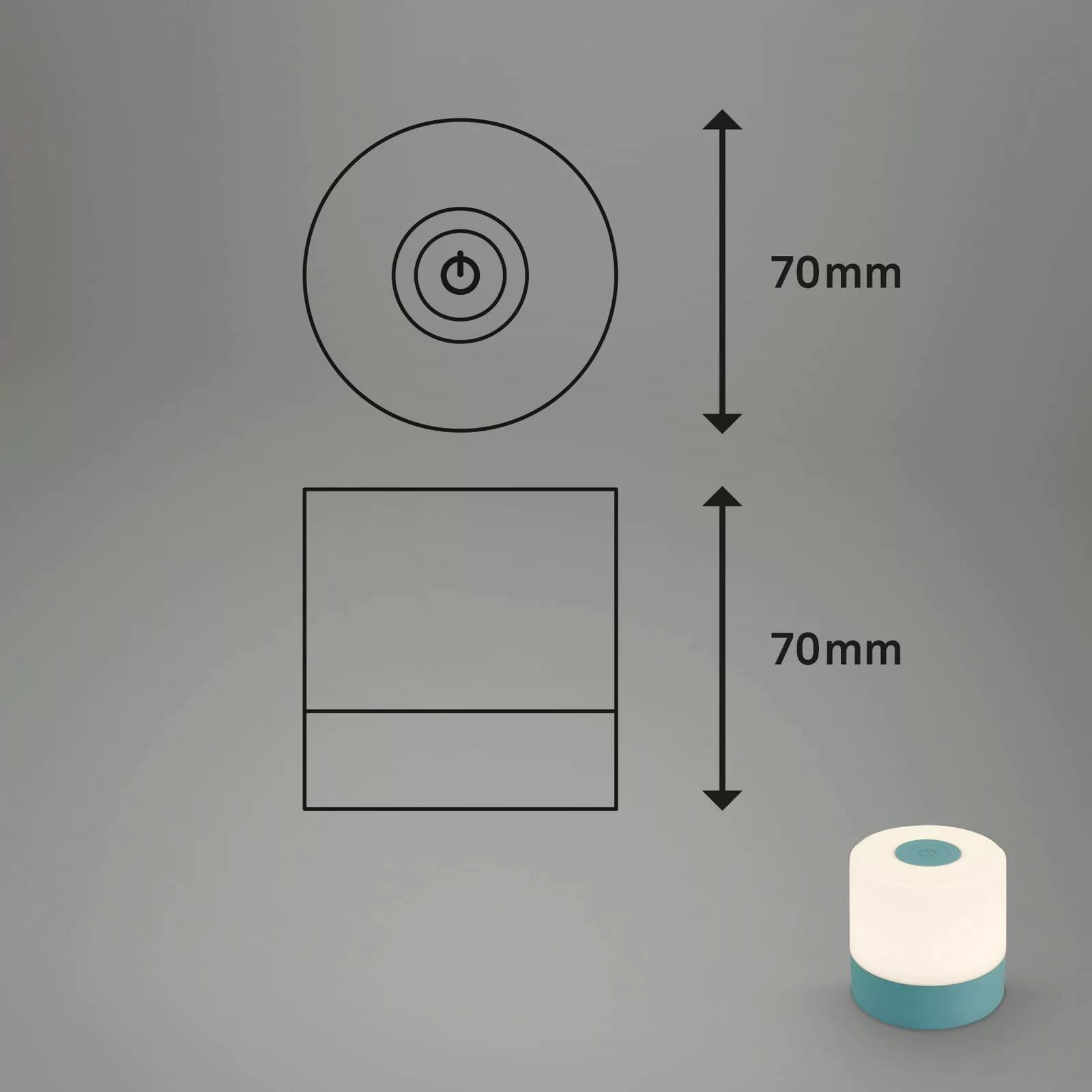 LED-Tischleuchte Smal, Akku, 2.700 K, blau günstig online kaufen