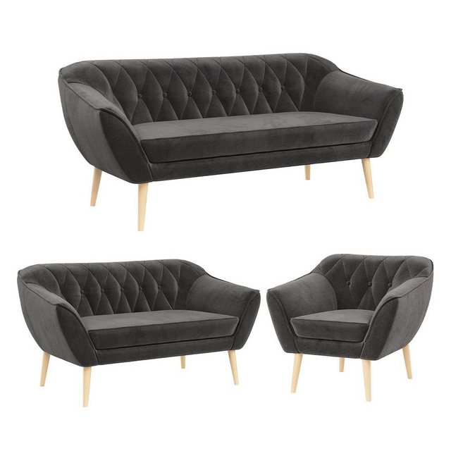 MKS MÖBEL Sofa PIRS 3 2 1, Moderne Sofa Set, Skandinavische Deko günstig online kaufen