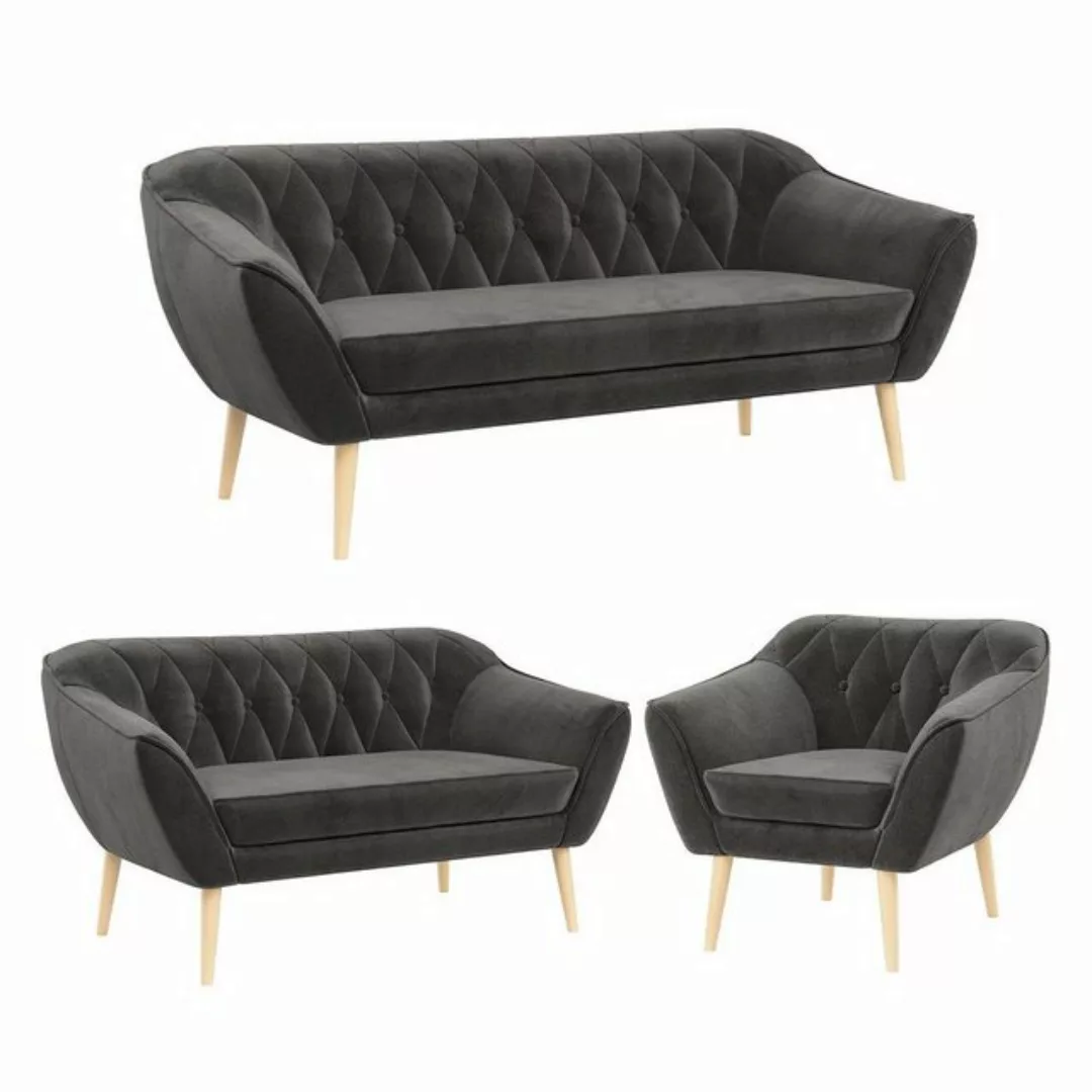 MKS MÖBEL Sofa PIRS 3 2 1, Set, Zwei Sofas, T30-Schaum, Moderne Sofa Set, S günstig online kaufen