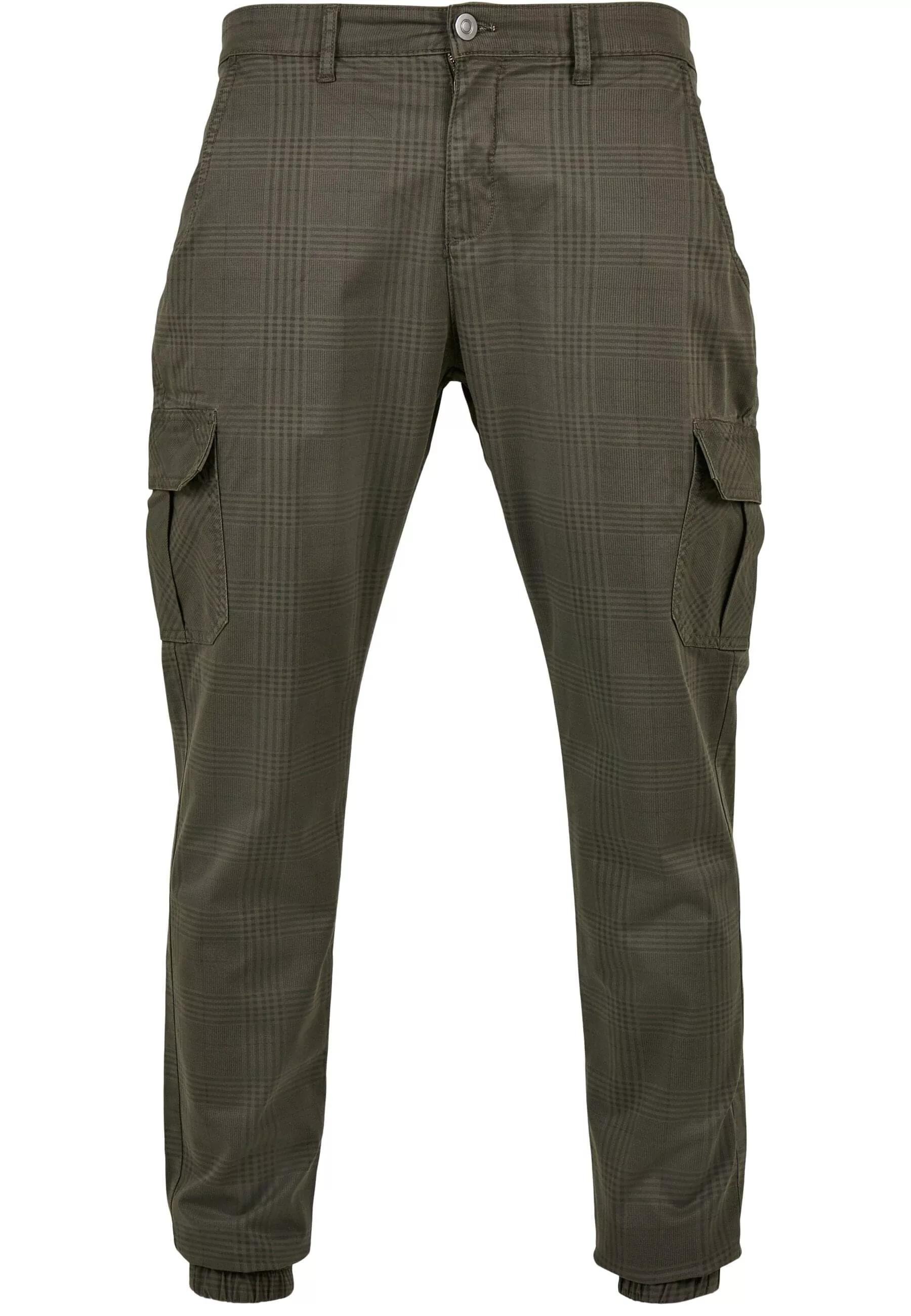 URBAN CLASSICS Cargohose "Urban Classics Herren AOP Glencheck Cargo Jog Pan günstig online kaufen