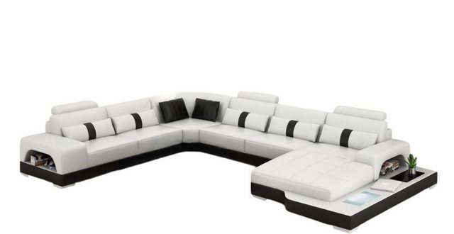 Xlmoebel Ecksofa Wohnlandschaft mit Ecke und USB-Anschluss, Polsterdesign-C günstig online kaufen