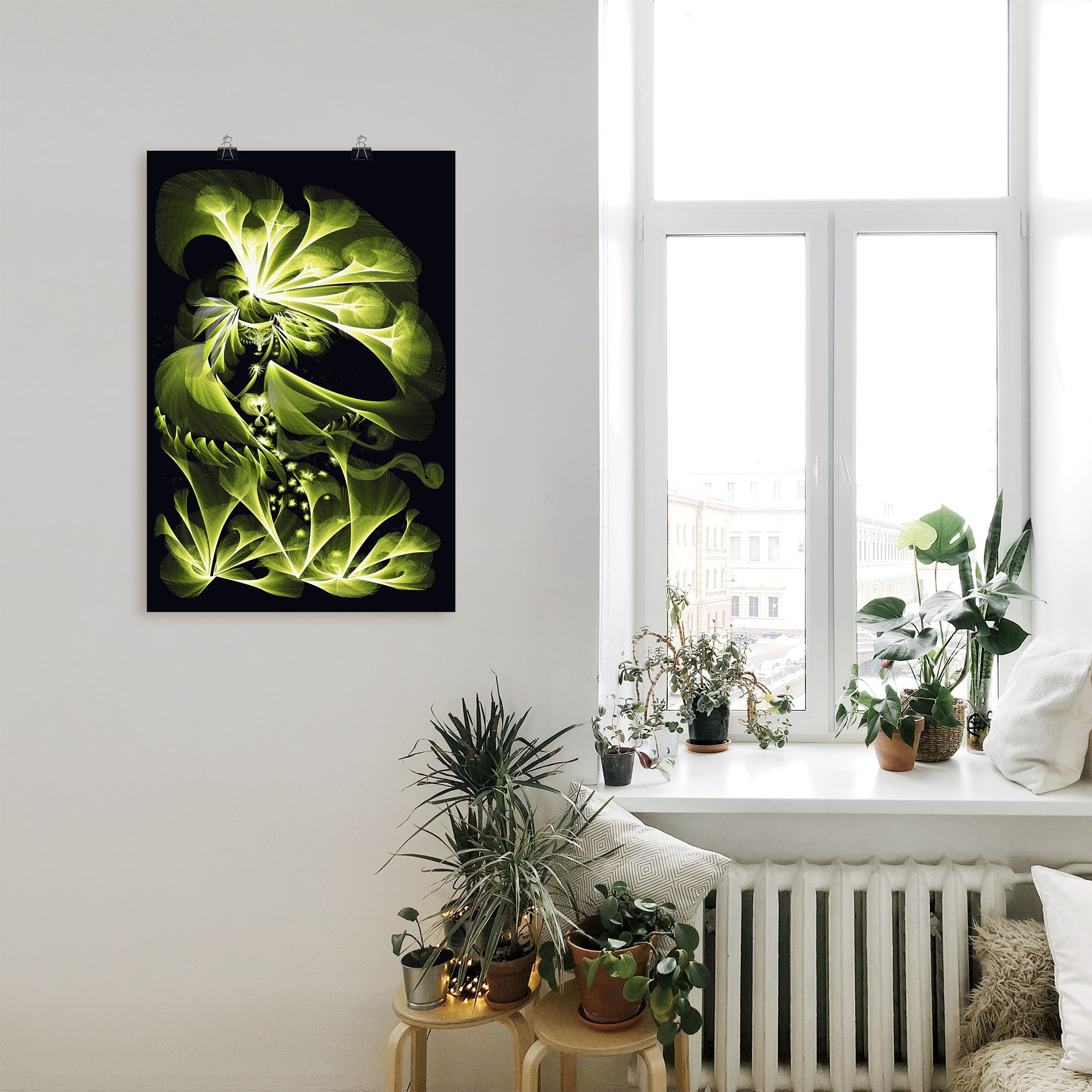 Artland Poster "Grüne Gartenfee", klassische Fantasie, (1 St.), als Alubild günstig online kaufen