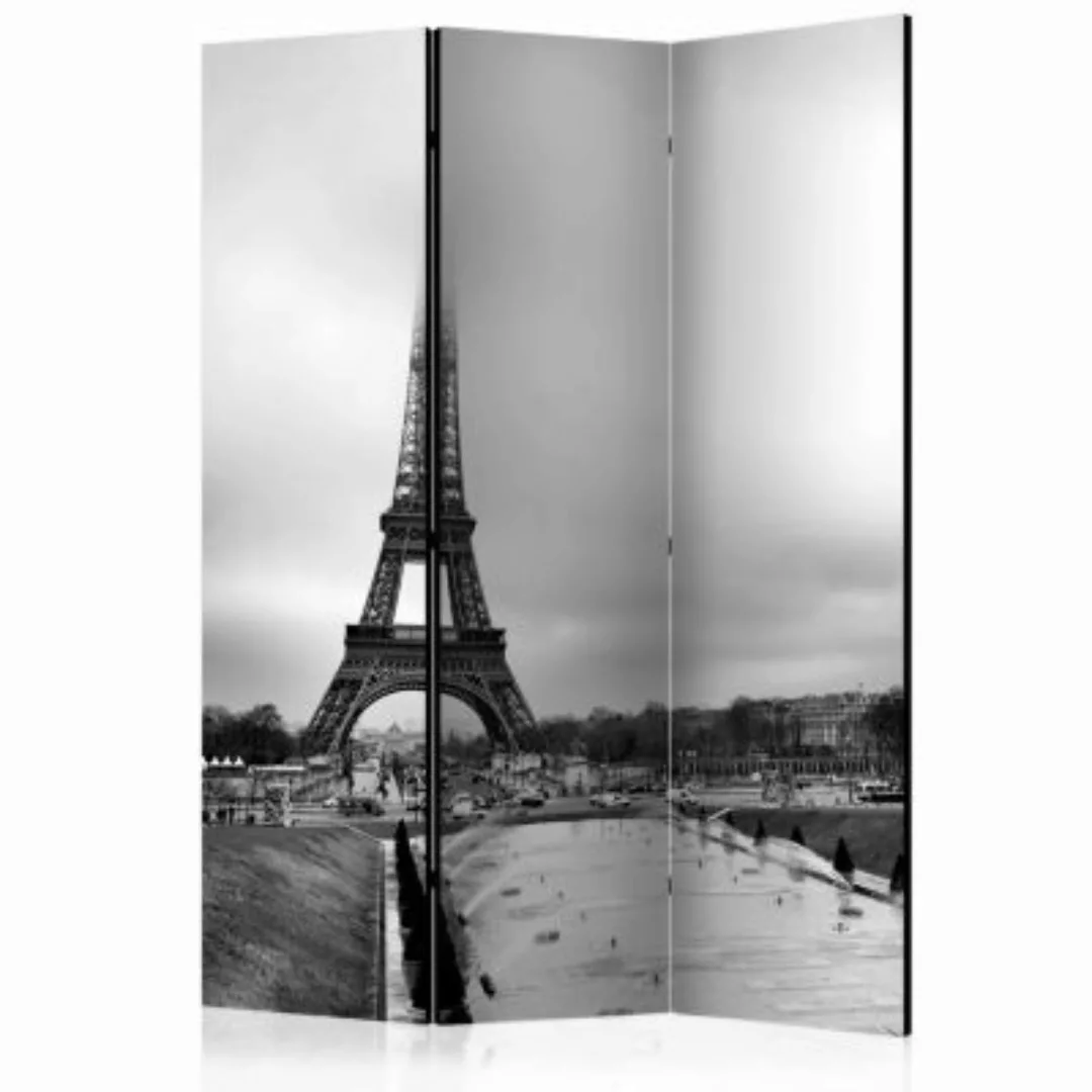 artgeist Paravent Paris: Eiffel Tower [Room Dividers] schwarz/weiß Gr. 135 günstig online kaufen