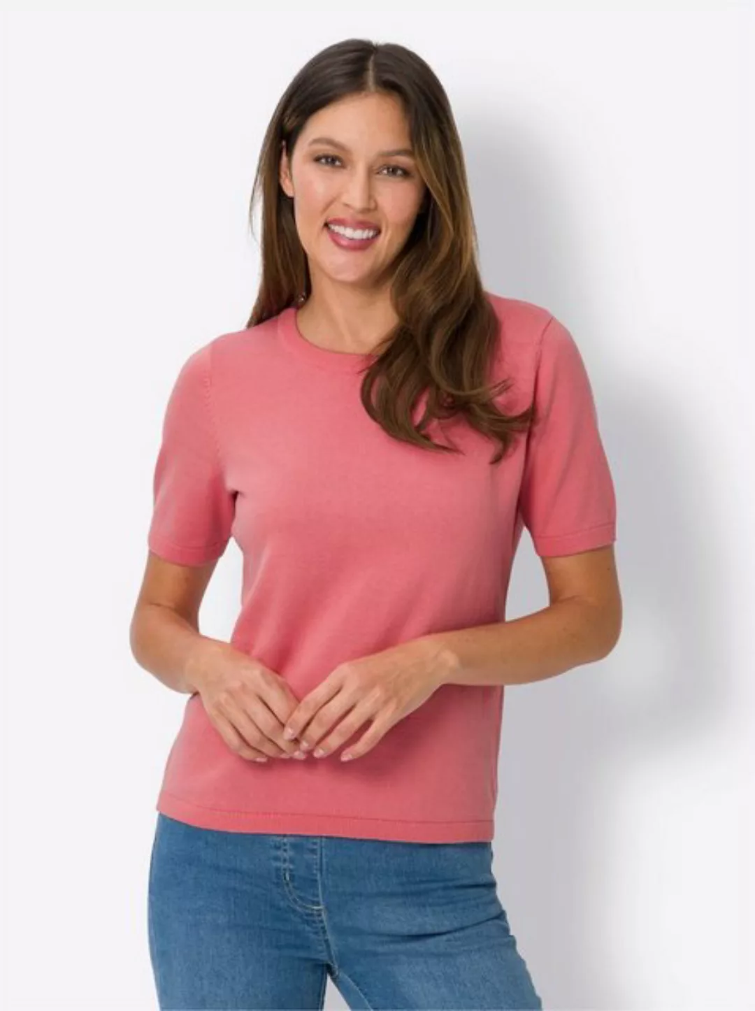 Sieh an! Strickpullover Kurzarm-Pullover günstig online kaufen