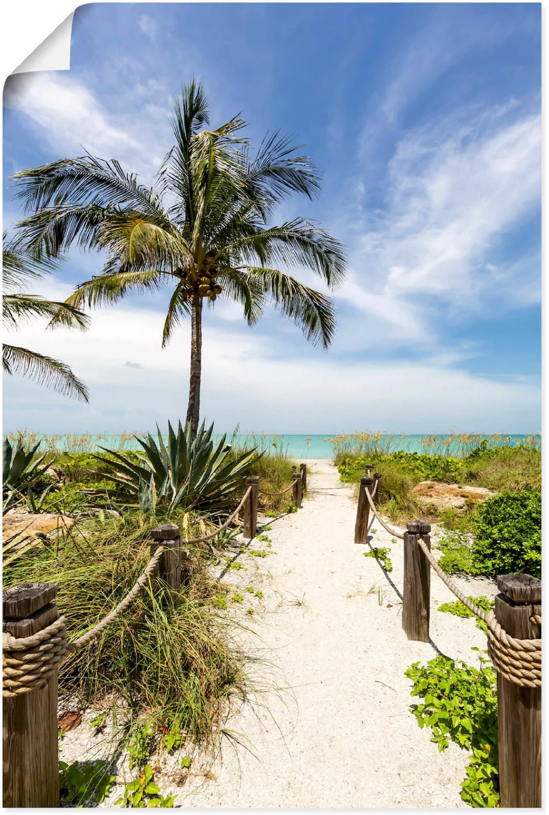 Artland Wandbild »Weg zum Strand II«, Strandbilder, (1 St.), als Alubild, O günstig online kaufen