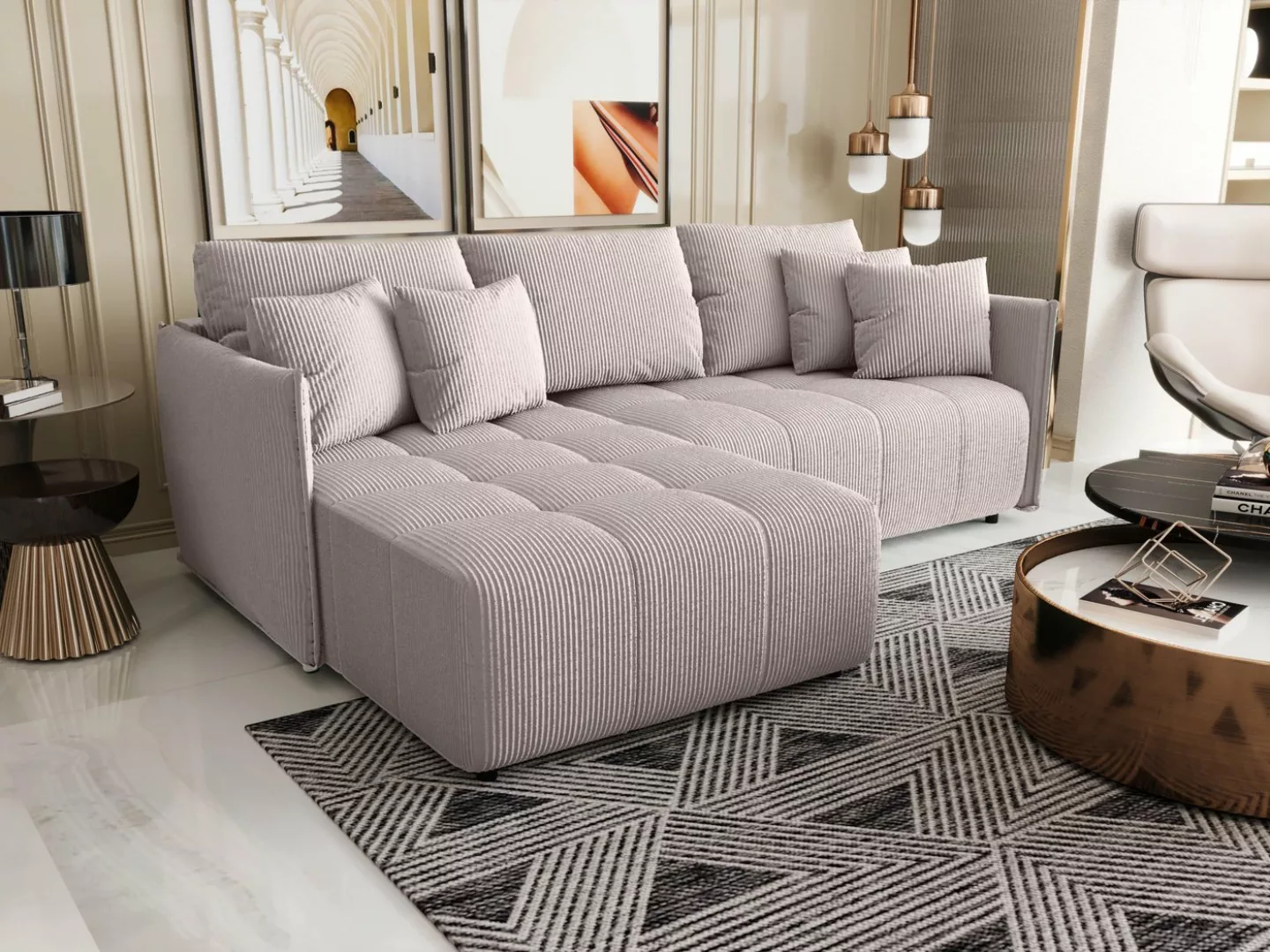 ALTDECOR Ecksofa LONLI, Couch mit Schlaffunktion, Wohnzimmer - Wohnlandscha günstig online kaufen