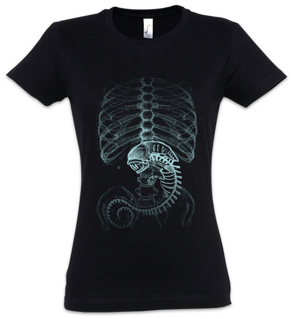 Urban Backwoods Print-Shirt Xenomorph Alien Damen T-Shirt Ripley Prometheus günstig online kaufen