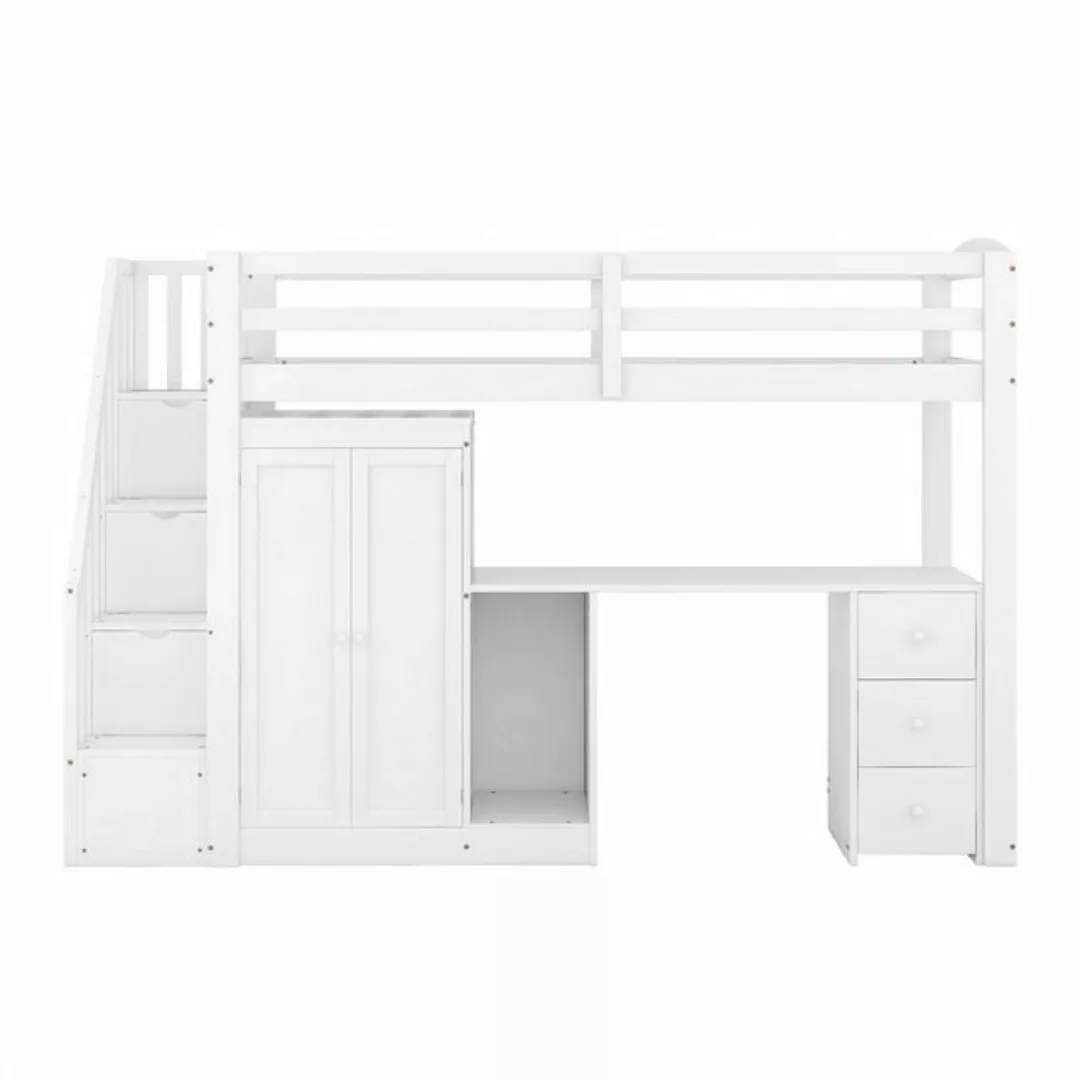 autolock Hochbett Etagebett,Hochbett mit Kleiderschrank und Treppe Schreibt günstig online kaufen