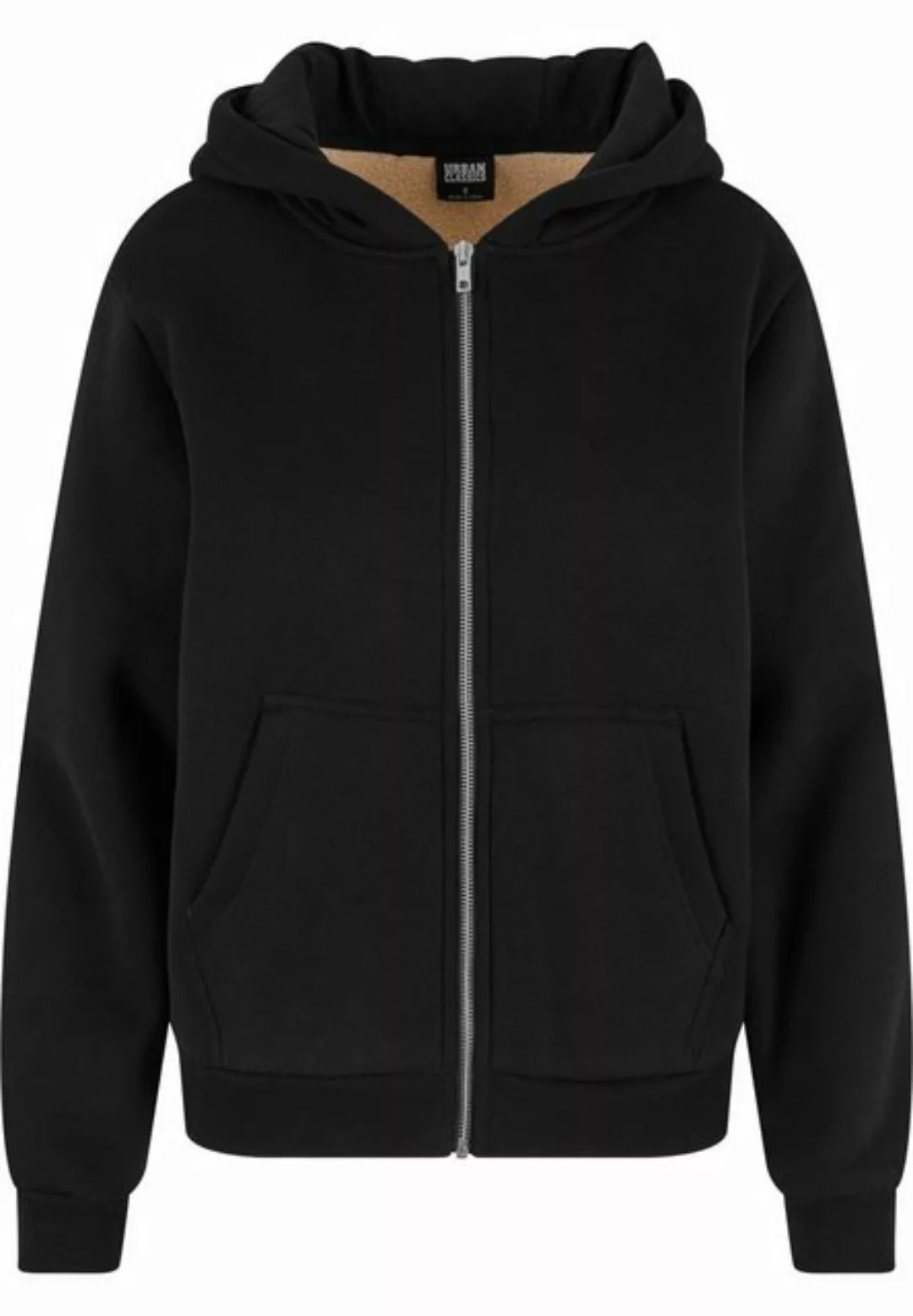 URBAN CLASSICS Sweatjacke Urban Classics Ladies Bonded Sherpa Zip Hoody günstig online kaufen