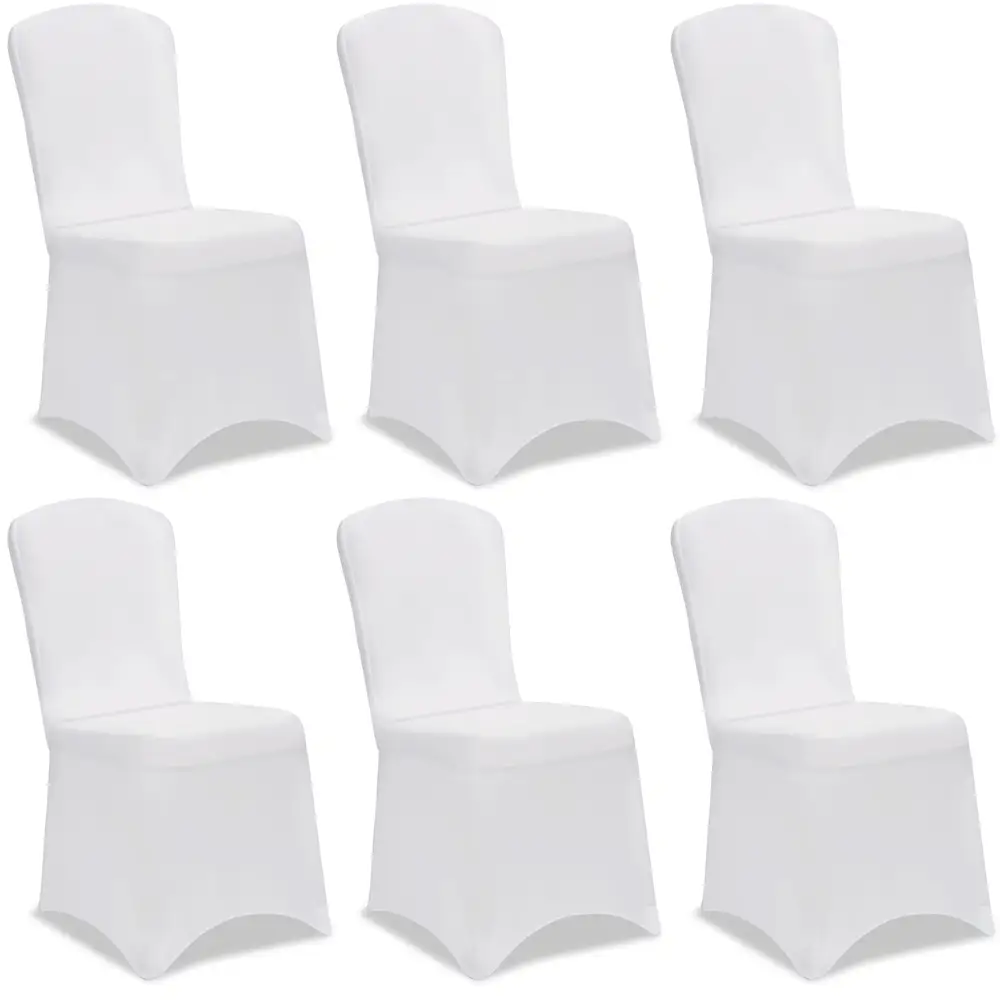 Stuhlhusse 6er-Set Weiß günstig online kaufen