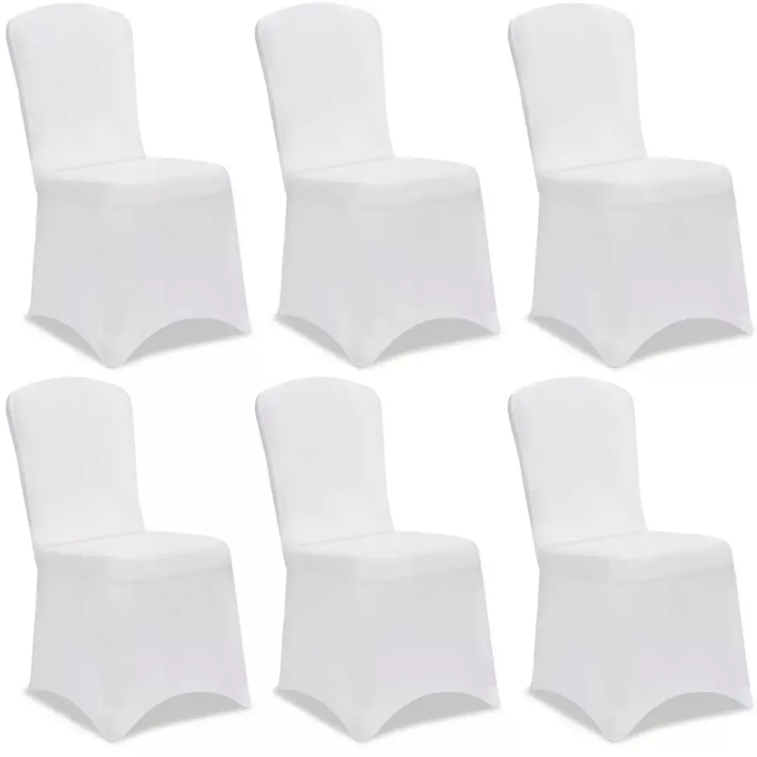 Stuhlhusse 6er-Set Weiß günstig online kaufen