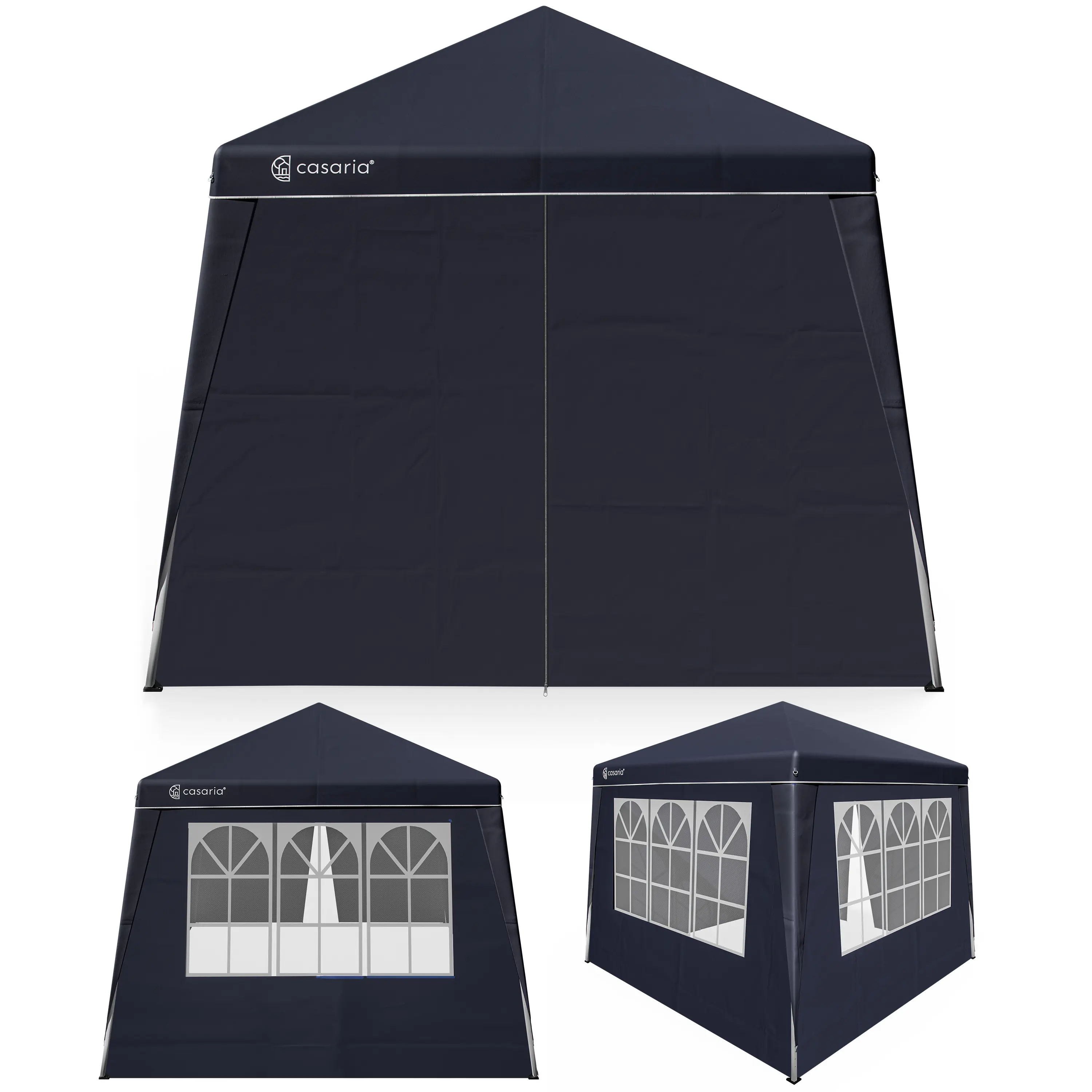 Faltpavillon Capri Anthrazit 3x3m inkl 4 Seitenwänden günstig online kaufen