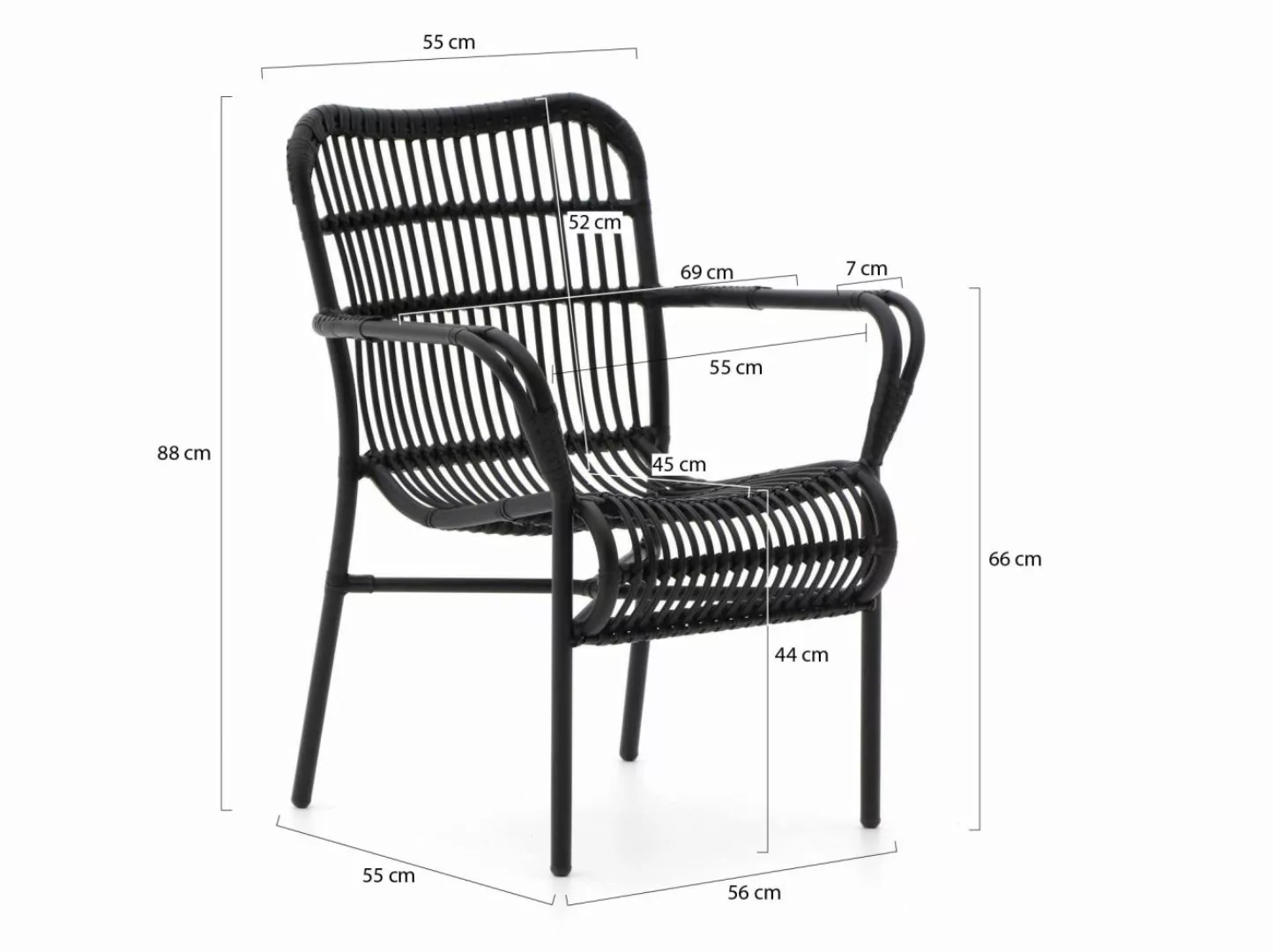 Intenso Parma/ROUGH-S 90 cm Gartenmöbel-Set 5-teilig stapelbar günstig online kaufen