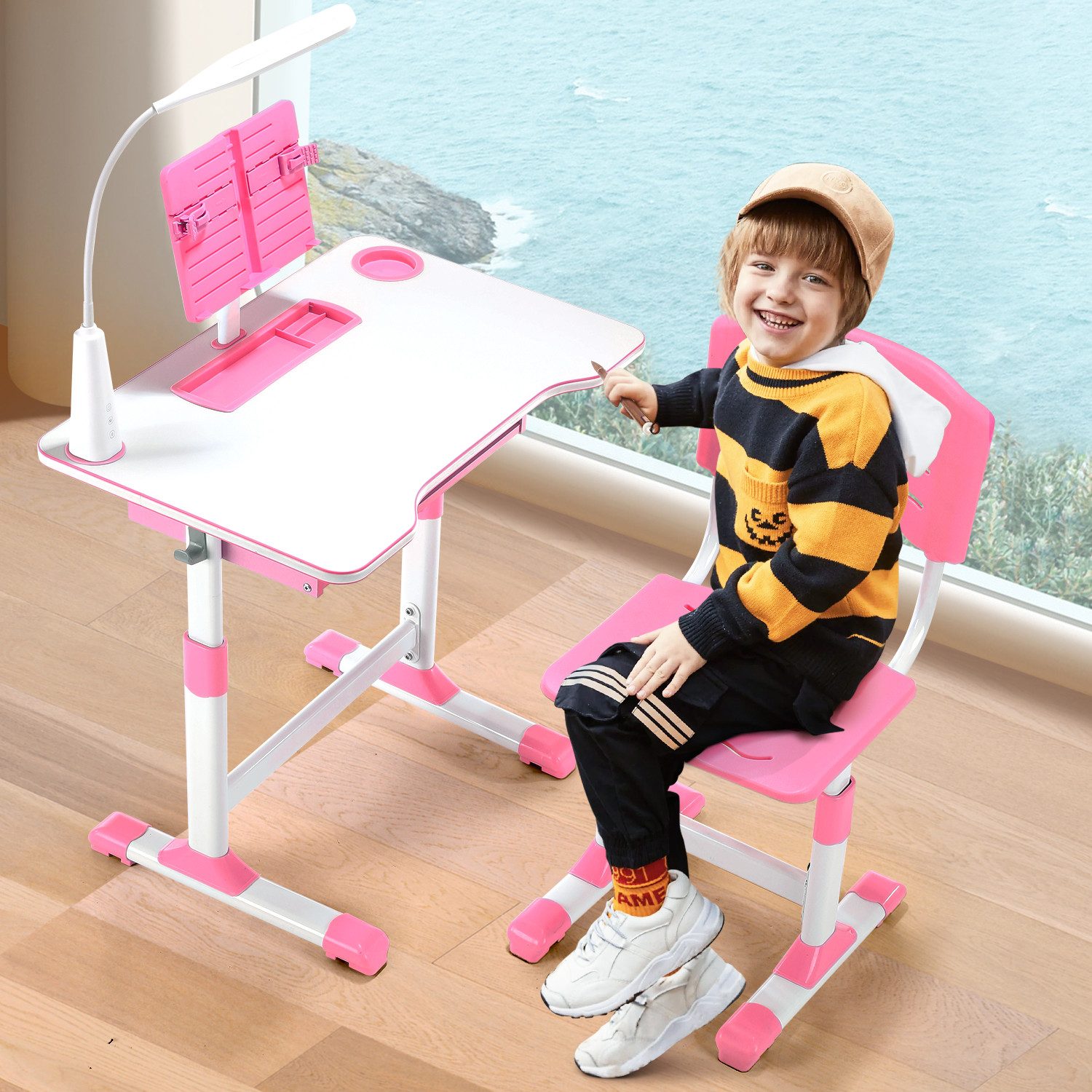 LETGOSPT Kinderschreibtisch Ergonomischer Schreibtisch für Kinder günstig online kaufen