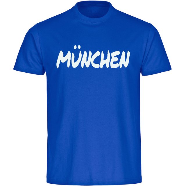 multifanshop T-Shirt Herren München blau - Textmarker - Männer günstig online kaufen