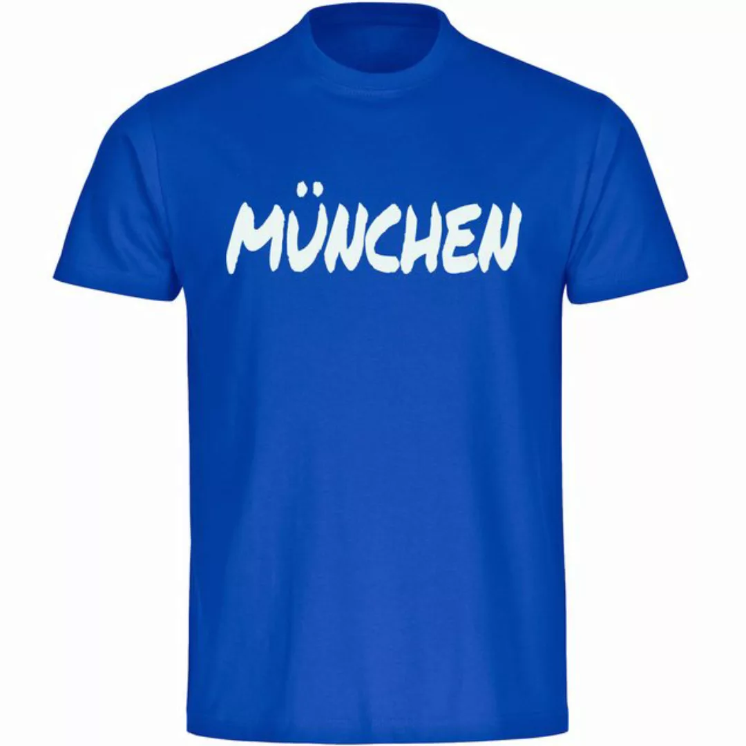 multifanshop T-Shirt Herren München blau - Textmarker - Männer günstig online kaufen