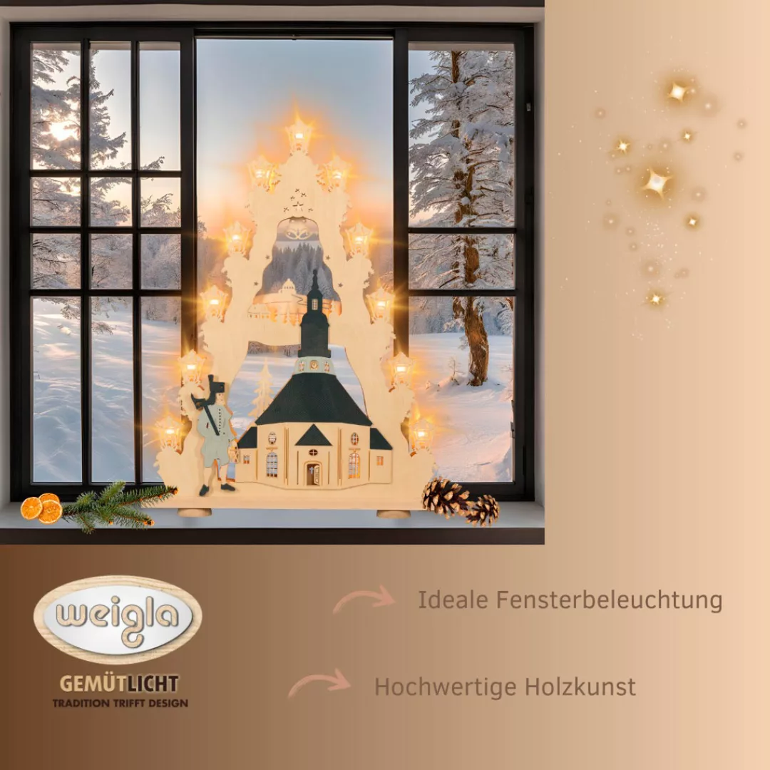 Weigla LED Lichterbogen »Seiffener Kirche, Weihnachtsdeko«, Lichterspitze, günstig online kaufen