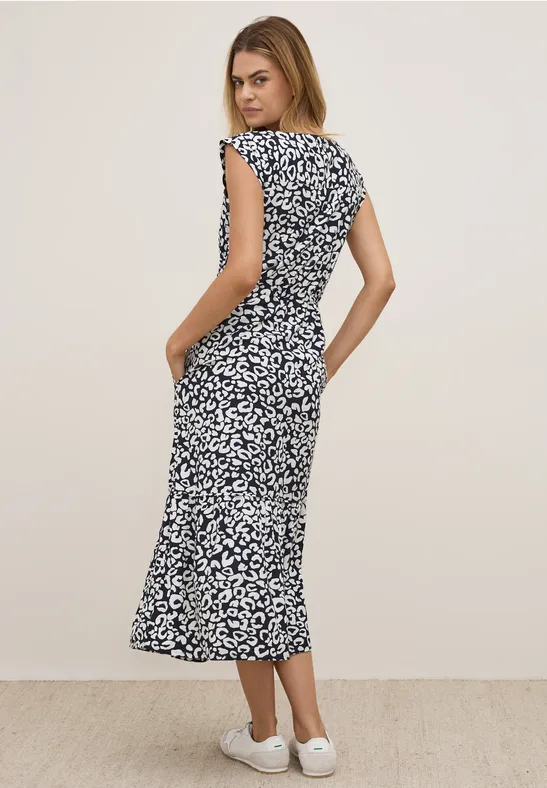 Gemustertes Volant-Kleid günstig online kaufen