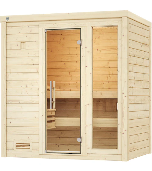 weka Sauna »Massivholzsauna BERGEN 1«, Blockbohlen, Fensterelement, moderne günstig online kaufen