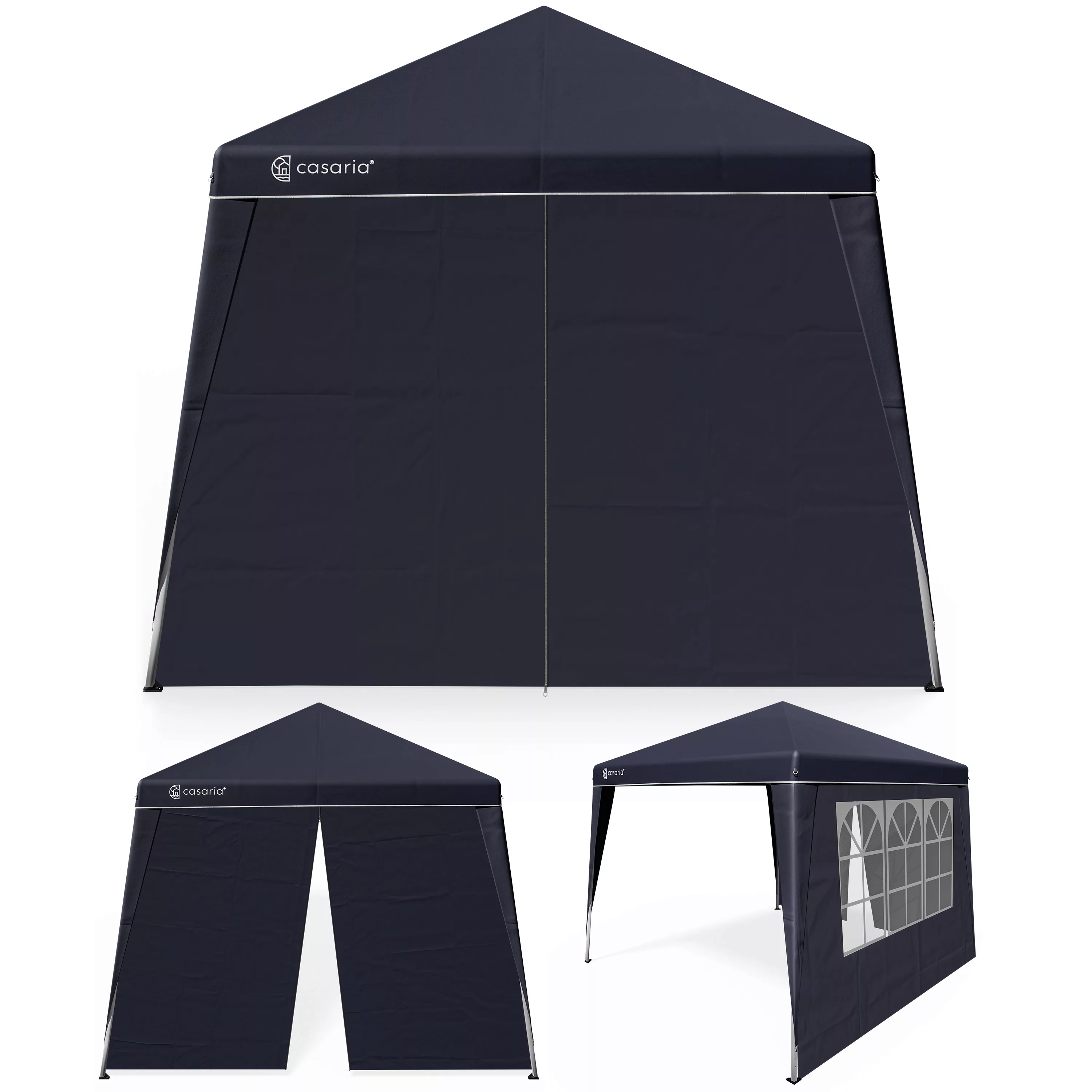 Faltpavillon Capri Anthrazit 3x3m inkl 2 Seitenwänden günstig online kaufen