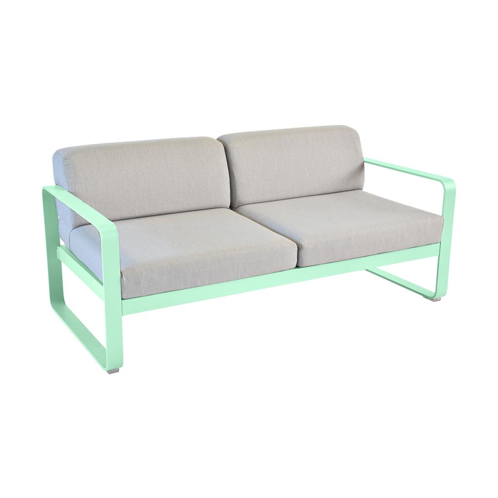 Bellevie Lounge-Sofa 2-Sitzer 83 Opalgrün 79 Flanellgrau günstig online kaufen