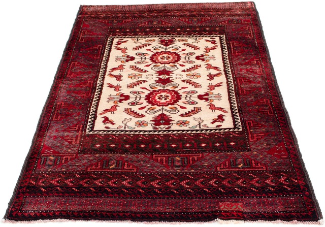 morgenland Orientteppich »Belutsch - 155 x 92 cm - dunkelrot«, rechteckig, günstig online kaufen