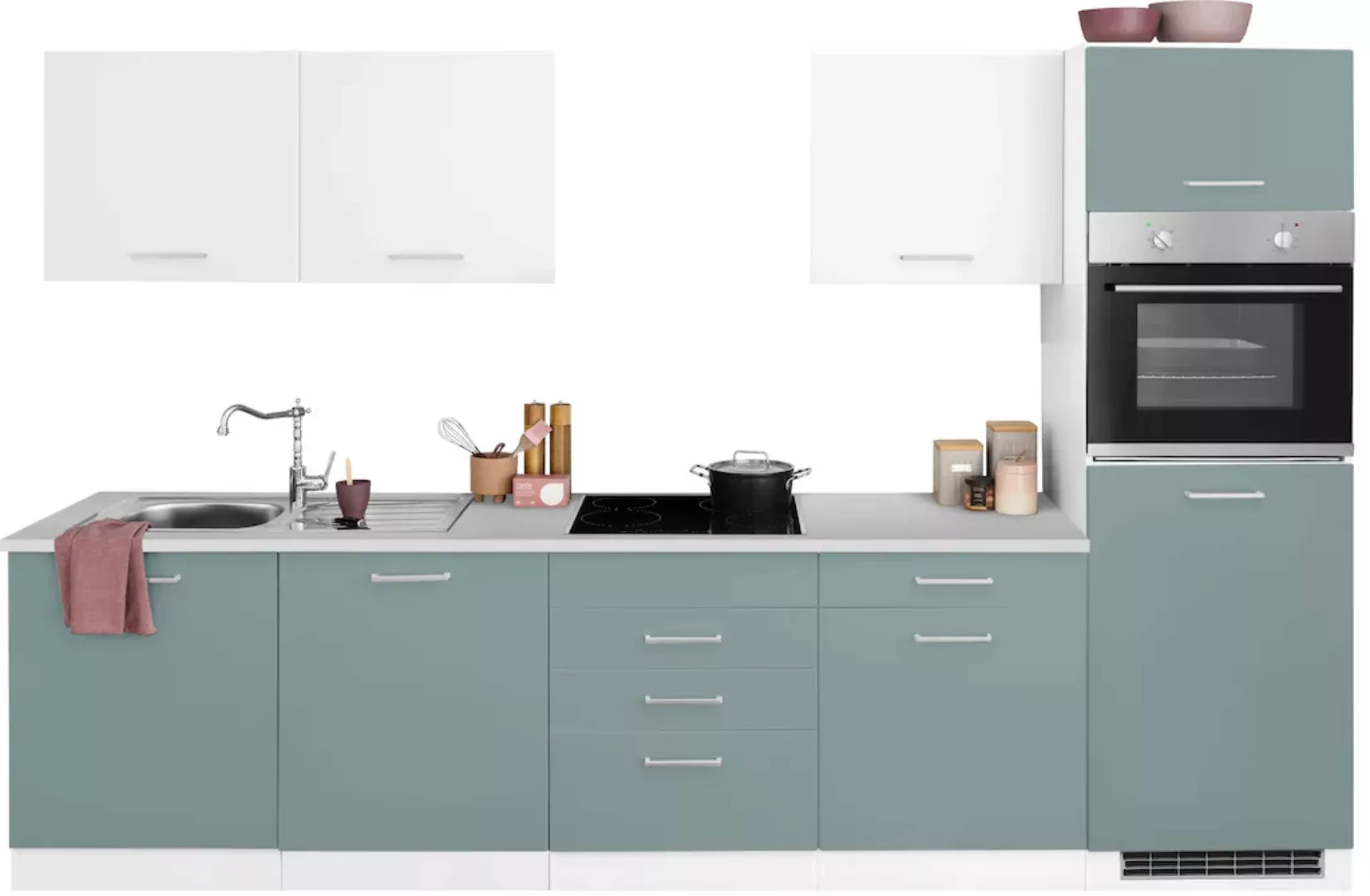 HELD MÖBEL Küchenzeile "Visby", ohne E-Geräte, Breite 300 cm für Kühlschran günstig online kaufen