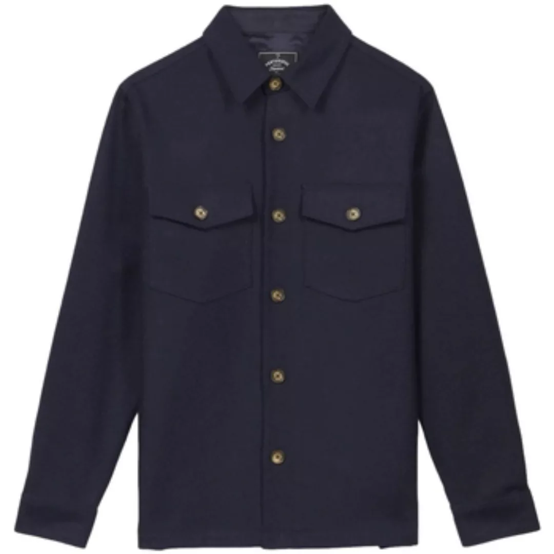 Portuguese Flannel  Hemdbluse Wool Field Overshirt - Navy günstig online kaufen