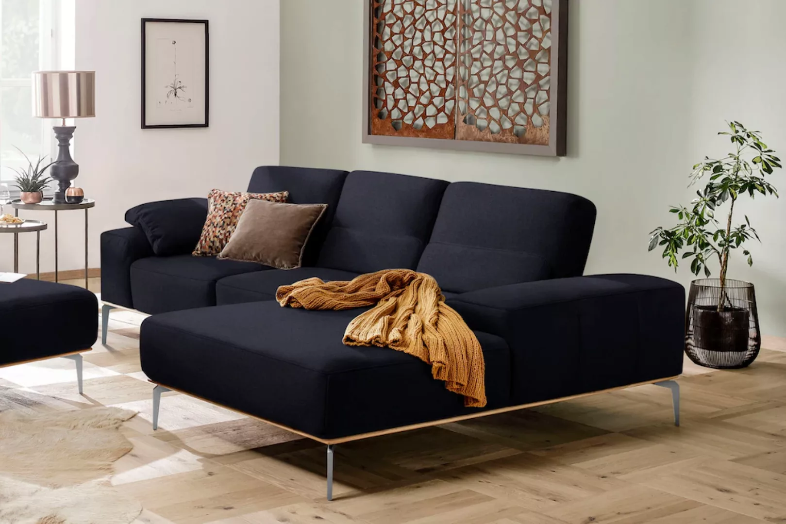 W.SCHILLIG Ecksofa "run, Designsofa mit tollem Sitzkomfort, L-Form", mit el günstig online kaufen