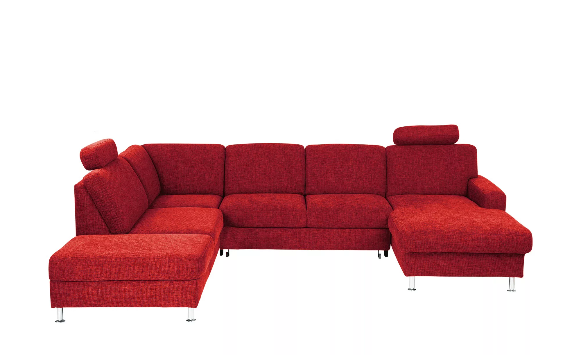 meinSofa Wohnlandschaft Webstoff Jana ¦ rot ¦ Maße (cm): B: 305 H: 85 T: 23 günstig online kaufen