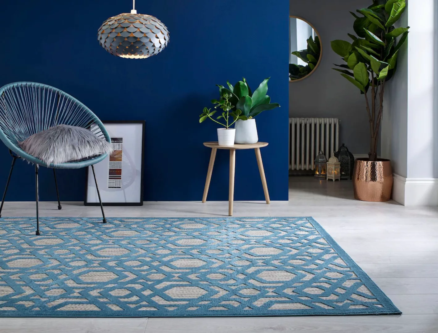 FLAIR RUGS Teppich »Oro«, rechteckig, 4 mm Höhe, fußbodenheizungsgeeignet, günstig online kaufen