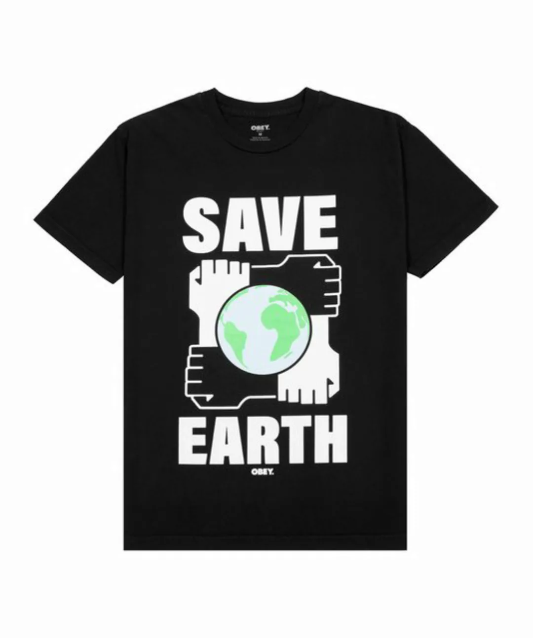 OBEY T-Shirt Obey Save Earth F T-Shirt Weiß Baumwolle günstig online kaufen