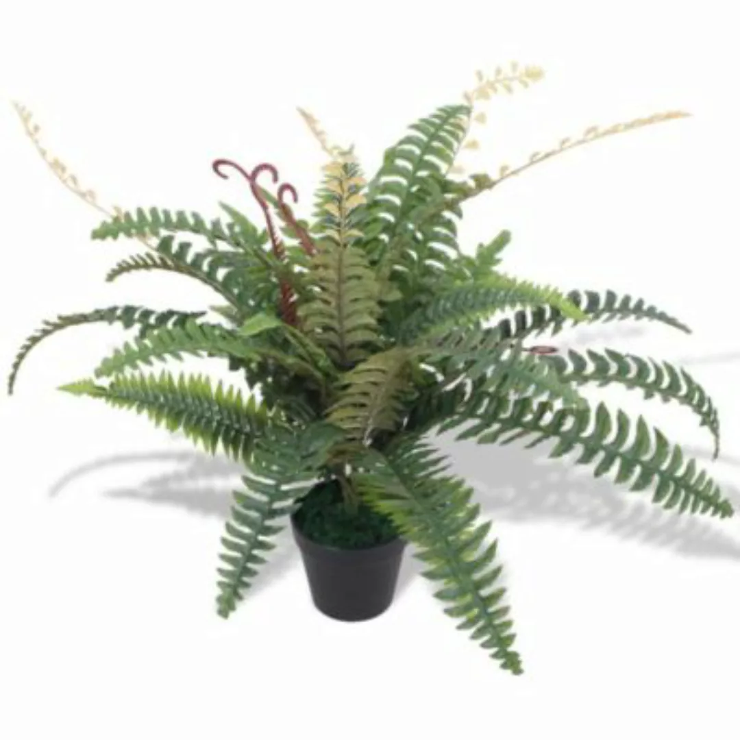 vidaXL Künstliche Farnpflanze mit Topf 60 cm Grün Dekorationspflanze grün günstig online kaufen