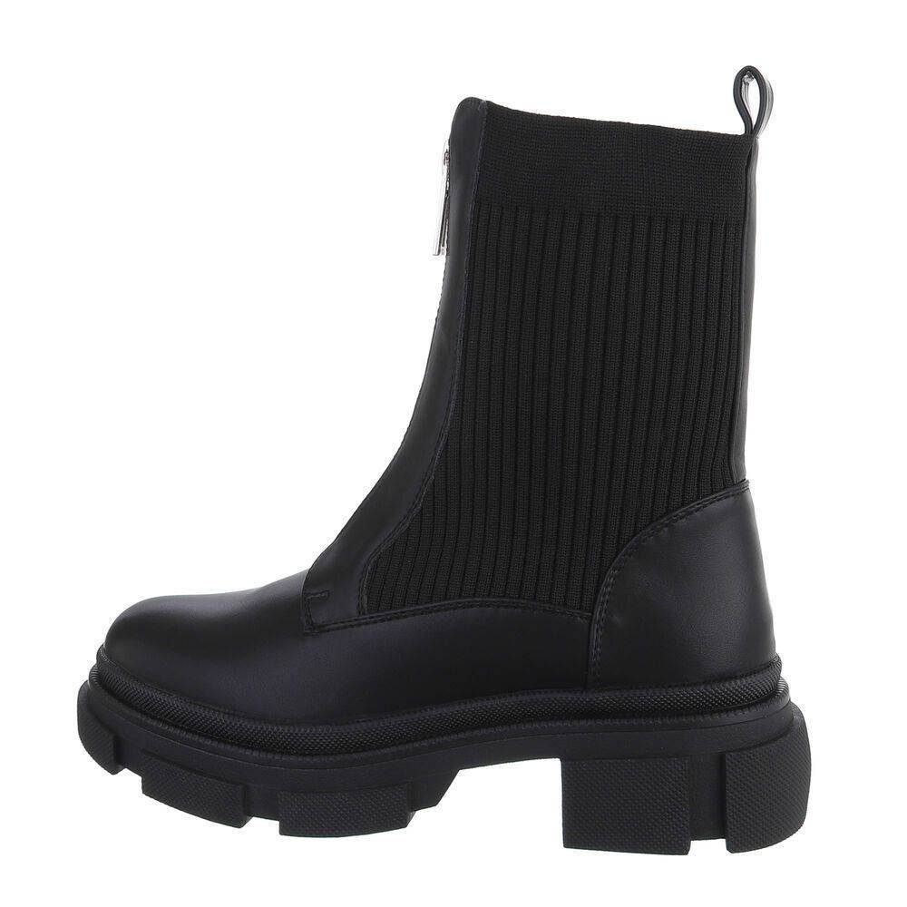 Ital-Design Damen Biker Plateaustiefelette (77073269) Blockabsatz günstig online kaufen