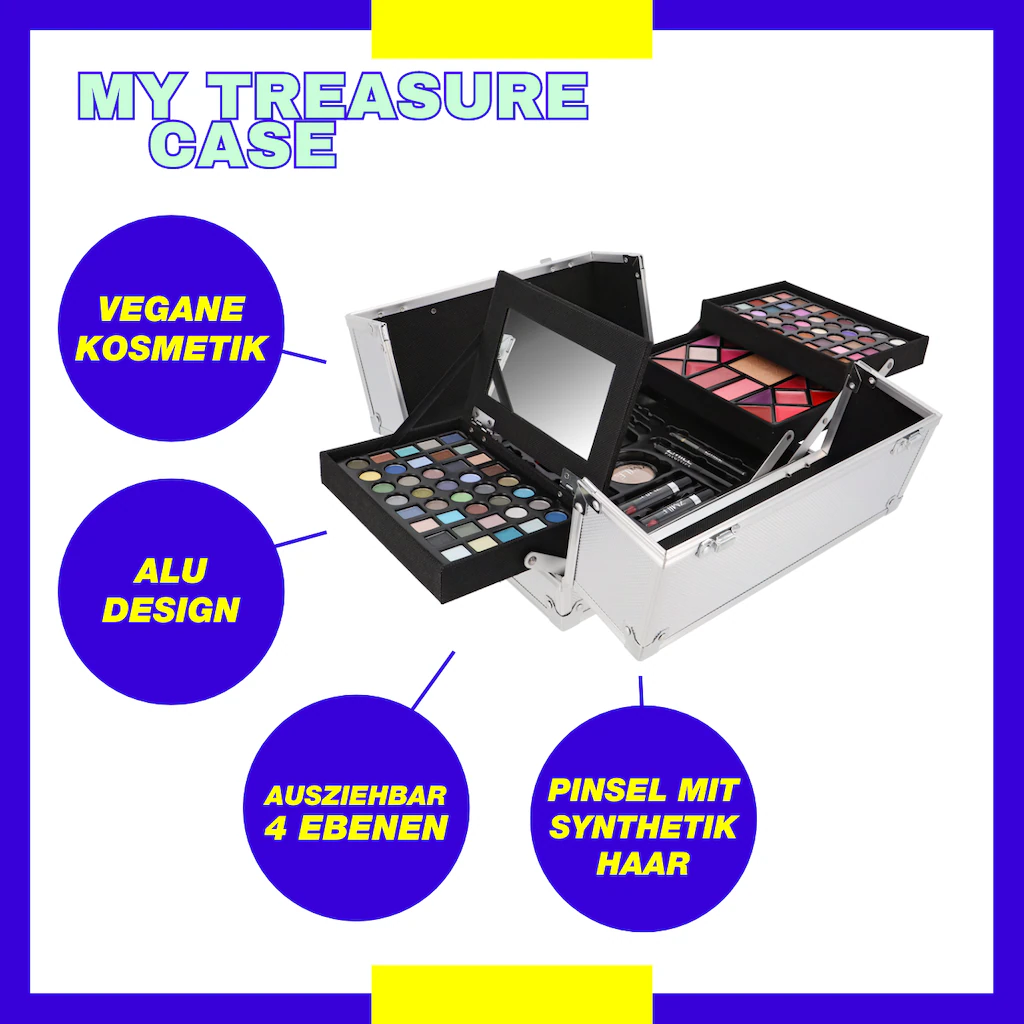 ZMILE COSMETICS Kosmetik-Koffer »My Treasure Case«, (113 tlg.), mit veganer günstig online kaufen
