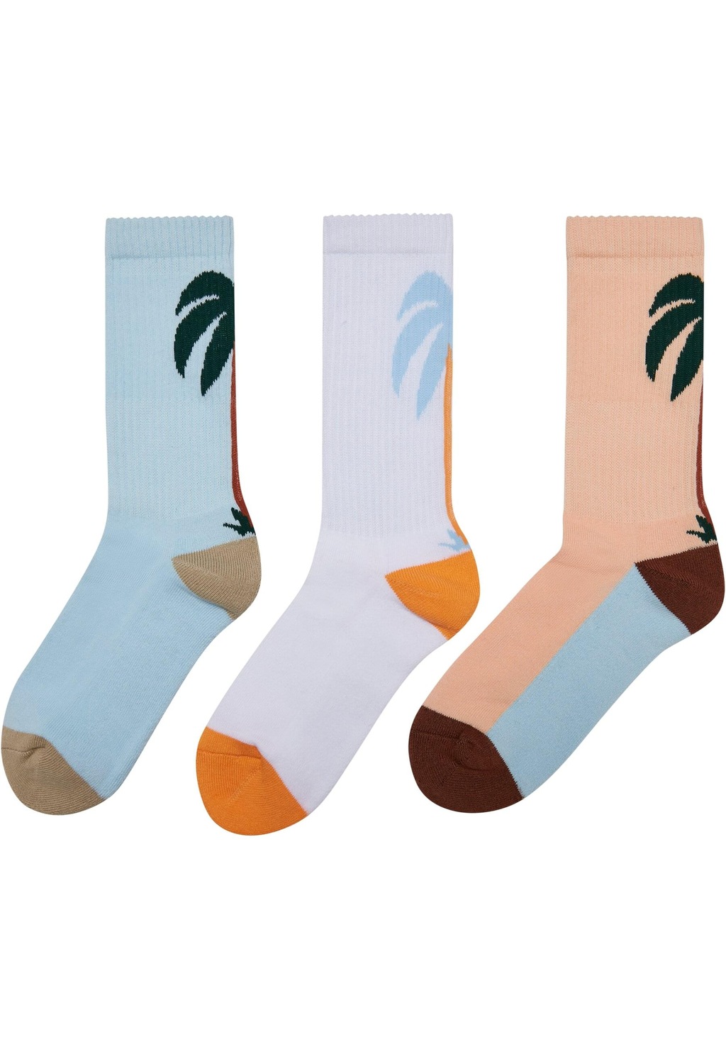 MisterTee Basicsocken "MisterTee Unisex Fancy Palmtree Socks 3-Pack", (1 Pa günstig online kaufen