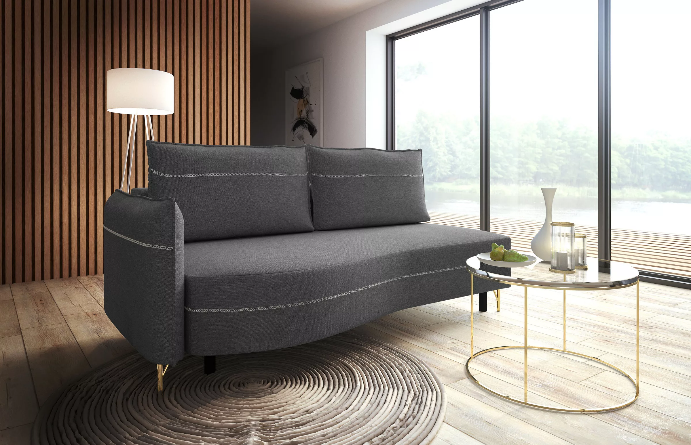 exxpo - sofa fashion Loungesofa "Ortis mit toller Kontrastnaht, Solitärmöbe günstig online kaufen