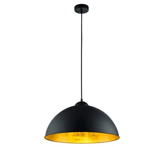 Pendelleuchte 1xE27 1 Stück Metall Schwarz, Gelb günstig online kaufen