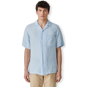 Portuguese Flannel  Hemdbluse Linen Camp Collar Shirt - Sky günstig online kaufen