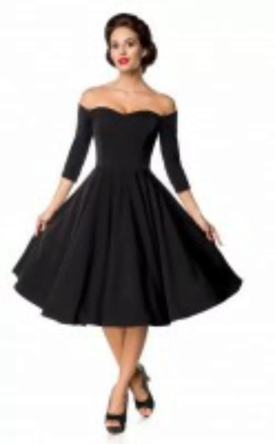 Vintage Swing-Kleid schulterfrei günstig online kaufen