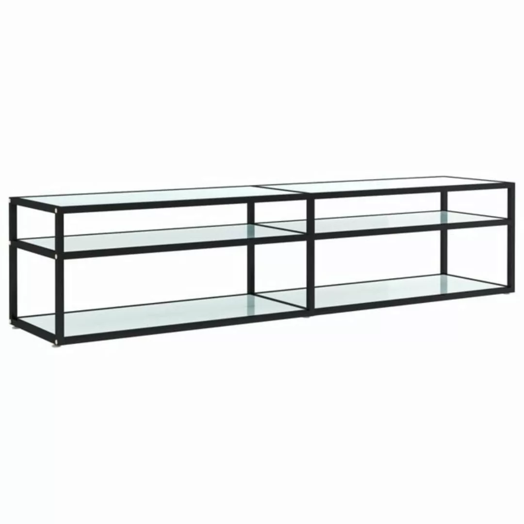 vidaXL TV-Schrank TV-Schrank Weiß Marmor-Optik 180x40x40,5 cm Hartglas Lowb günstig online kaufen