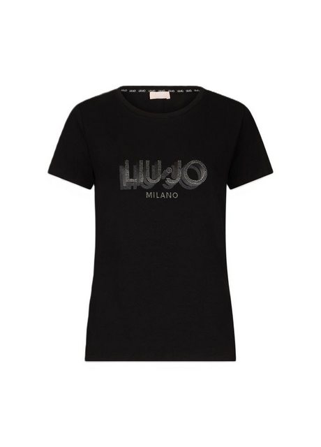 Liu Jo T-Shirt – Kurzarmshirt mit Logo & Strass günstig online kaufen