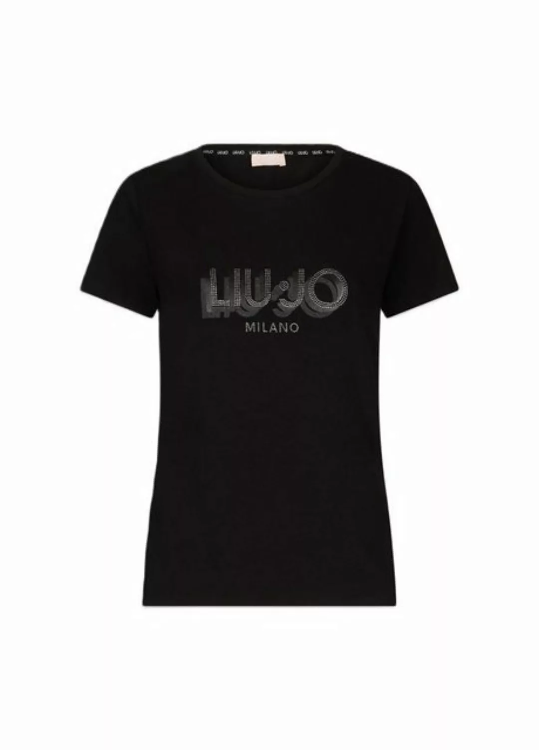 Liu Jo T-Shirt – Kurzarmshirt mit Logo & Strass günstig online kaufen