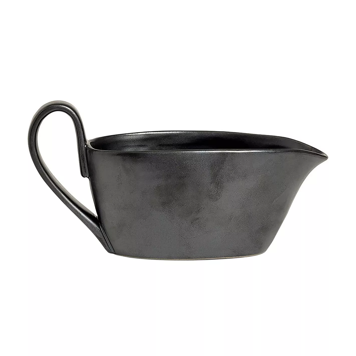 Milchtopf Flow keramik schwarz / H 10 cm - 30 cl - Ferm Living - Schwarz günstig online kaufen