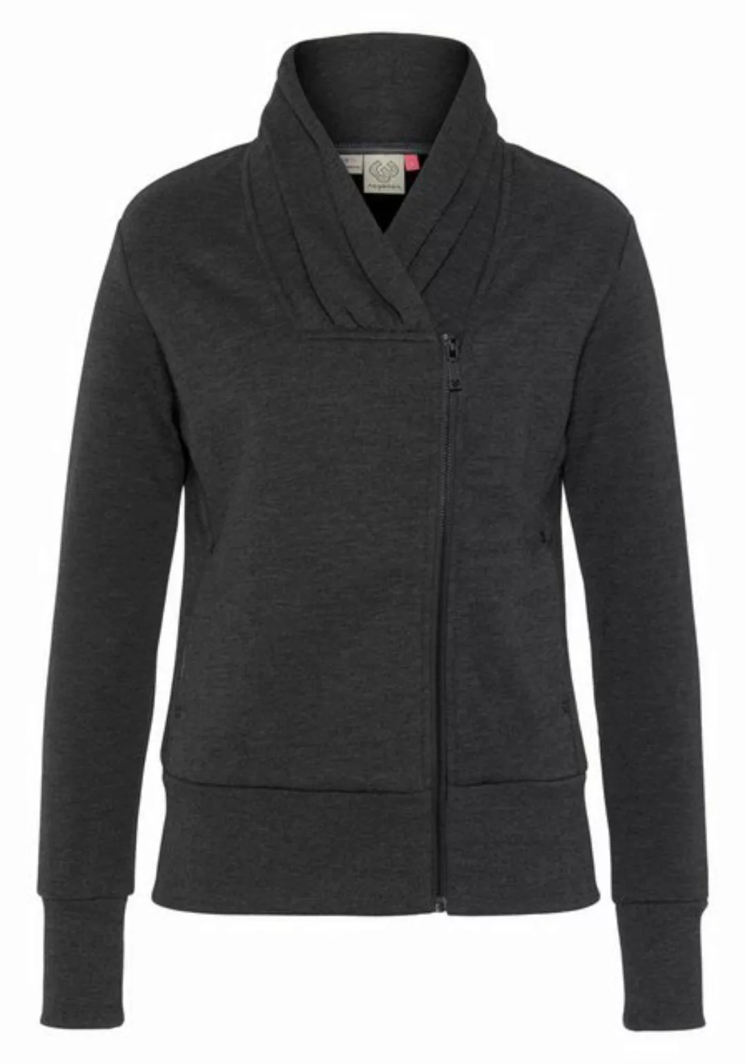 Ragwear Sweatshirt ALIZZE mit asymetrischem Reißverschluss und Schalkragen günstig online kaufen