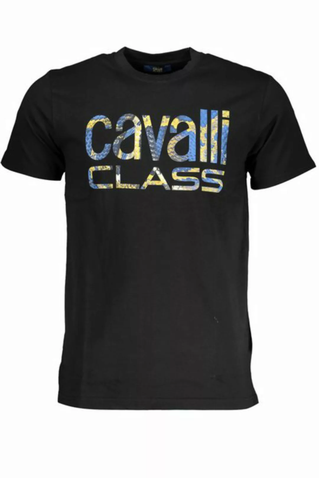 Cavalli Class T-Shirt Stylisches Schwarz: Herren Kurzarm T-Shirt mit günstig online kaufen