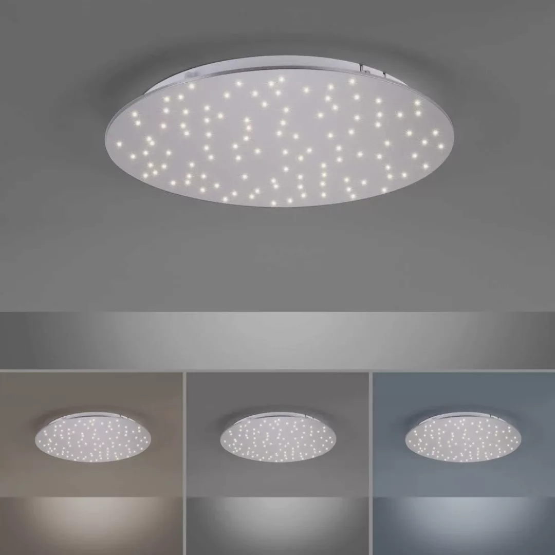 LED Deckenleuchte Sparkle in Silber 20W 2100lm rund günstig online kaufen