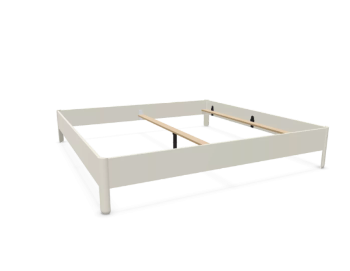 NAIT Doppelbett farbig lackiert Brillantgelb 200 x 200cm Ohne Kopfteil günstig online kaufen