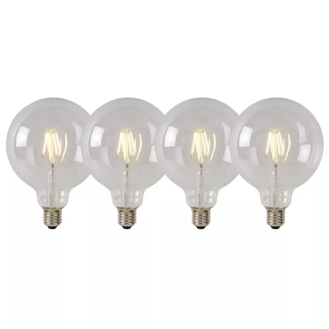 LED Leuchtmittel E27 Globe - G125 in Transparent 5W 600lm 4er-Pack günstig online kaufen