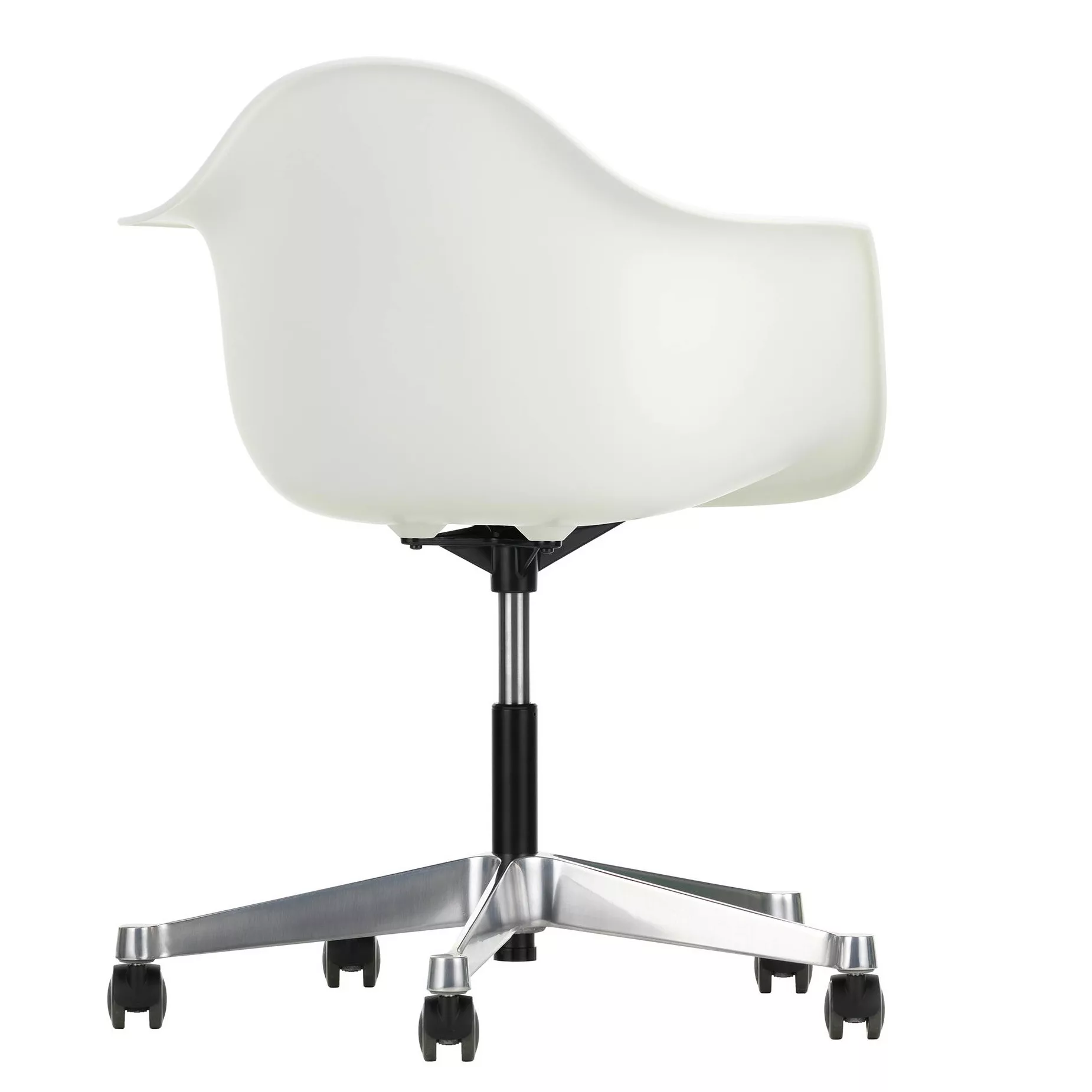 Vitra - Eames Plastic Armchair PACC Bürostuhl - weiß/Polypropylen/Sternfußg günstig online kaufen